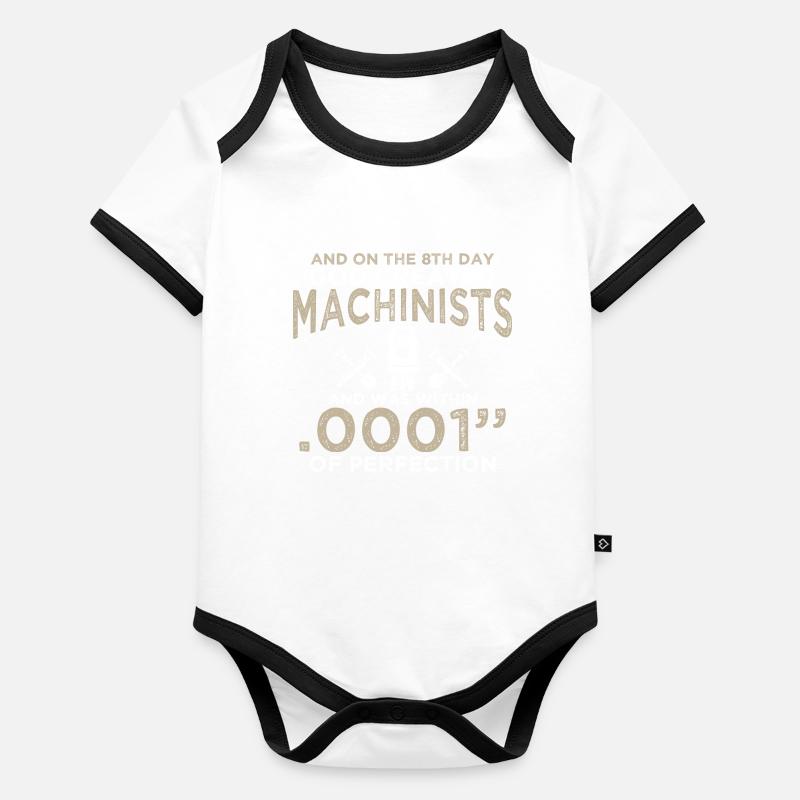 Machinist, Because Engineers Need Heroes Too Gift Organic Baby Contrasting Bodysuit