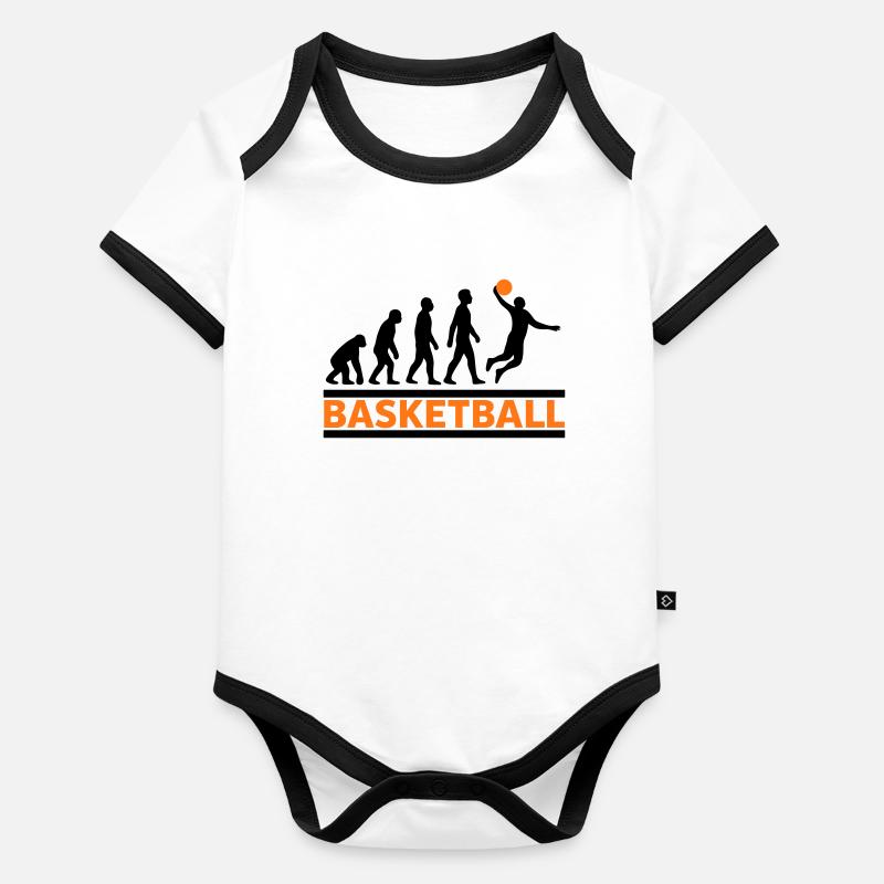 Évolution Basket Dunk Cadeau Sport Body Bébé bio contrasté manches courtes