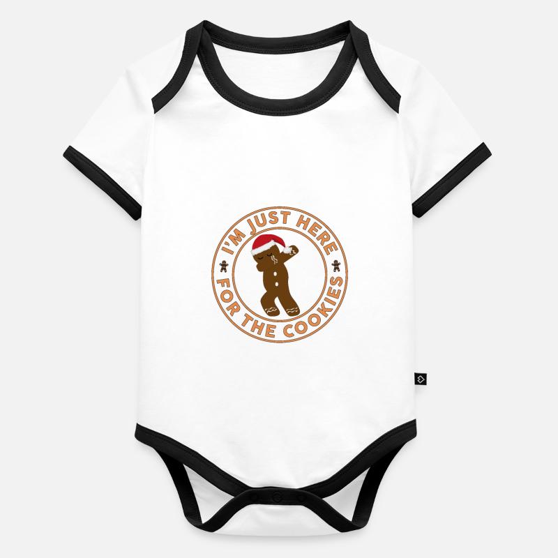 Dabbing Lebkuchen Mann Weihnachten Santa Geschenk Baby Bio-Kurzarm-Kontrastbody