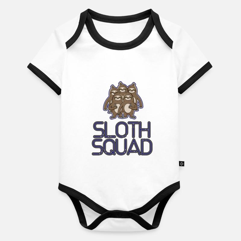 Sloth Squad Organic Baby Contrasting Bodysuit