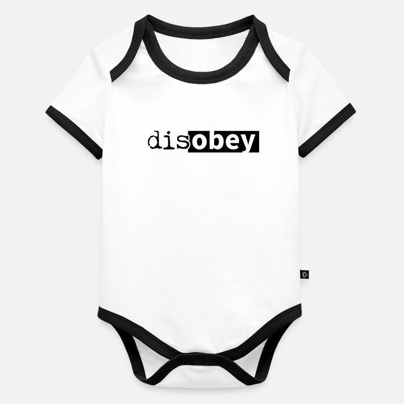 désobéir désobéir Body Bébé bio contrasté manches courtes