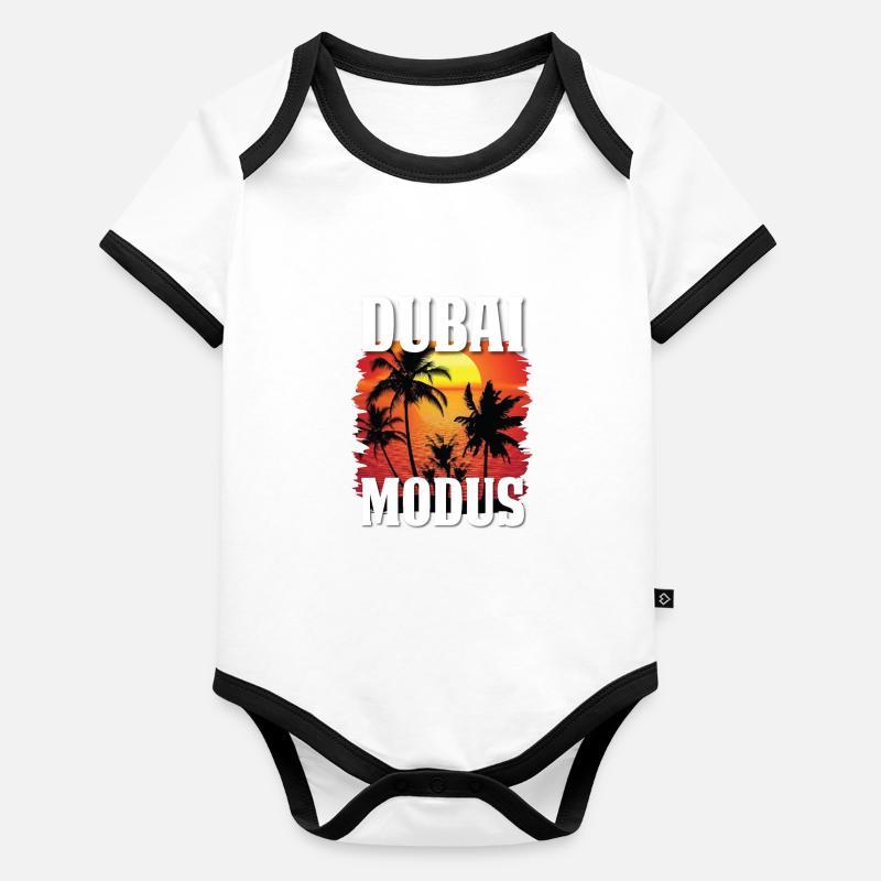 Dubai Modus Baby Bio-Kurzarm-Kontrastbody
