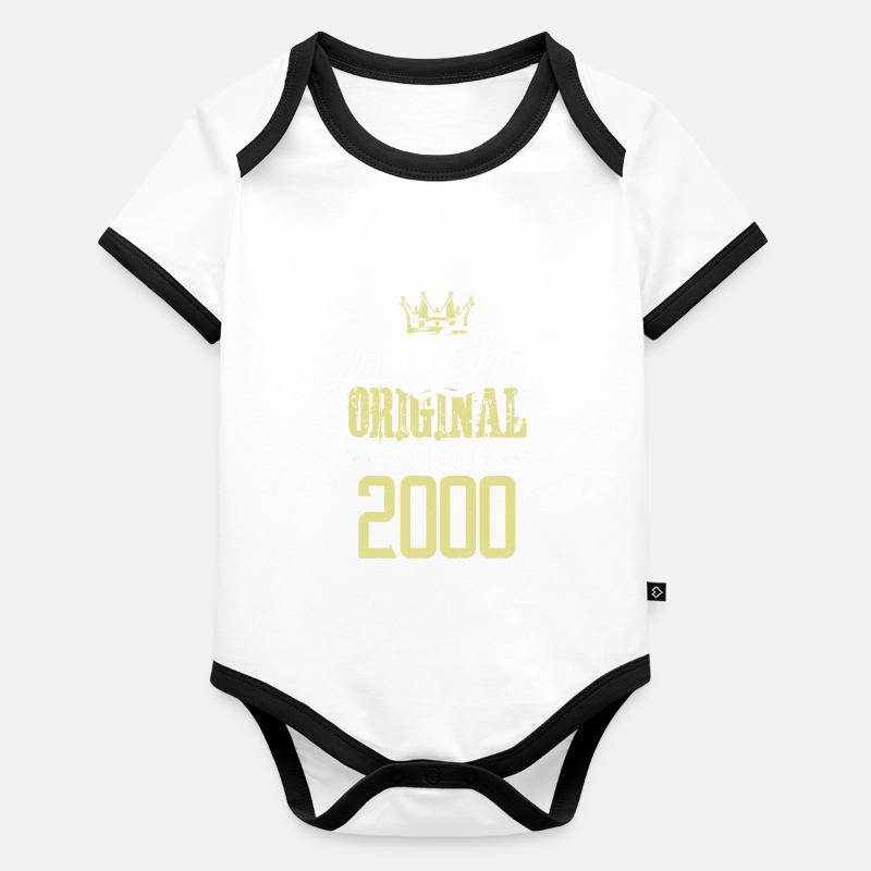 Édition limitée 2000 Body Bébé bio contrasté manches courtes