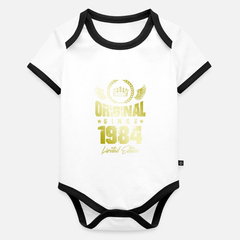 1984 limited edition Baby Bio-Kurzarm-Kontrastbody