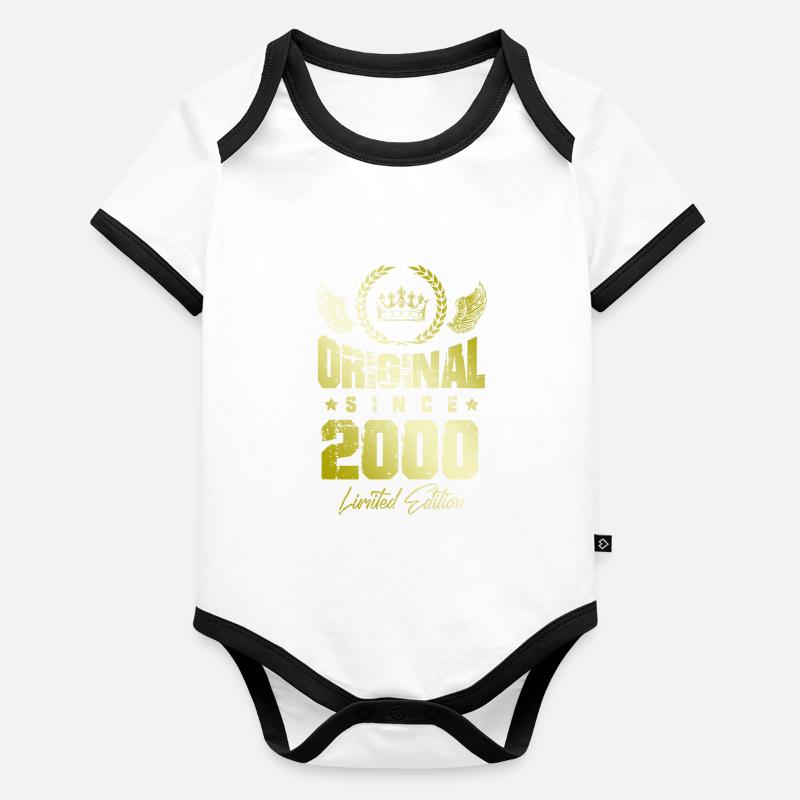 Édition limitée 2000 Body Bébé bio contrasté manches courtes