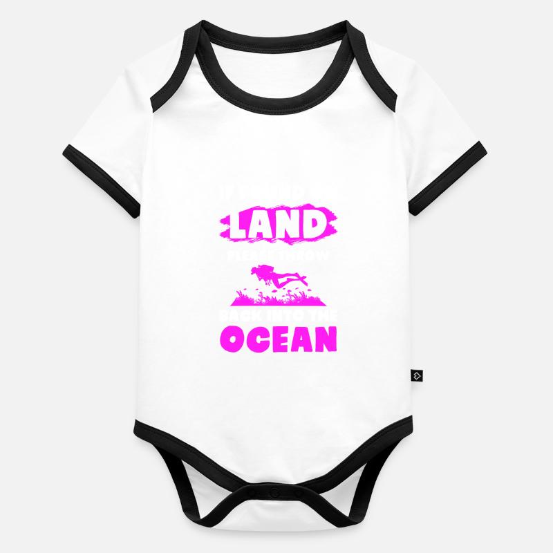 plongée en mer Body Bébé bio contrasté manches courtes