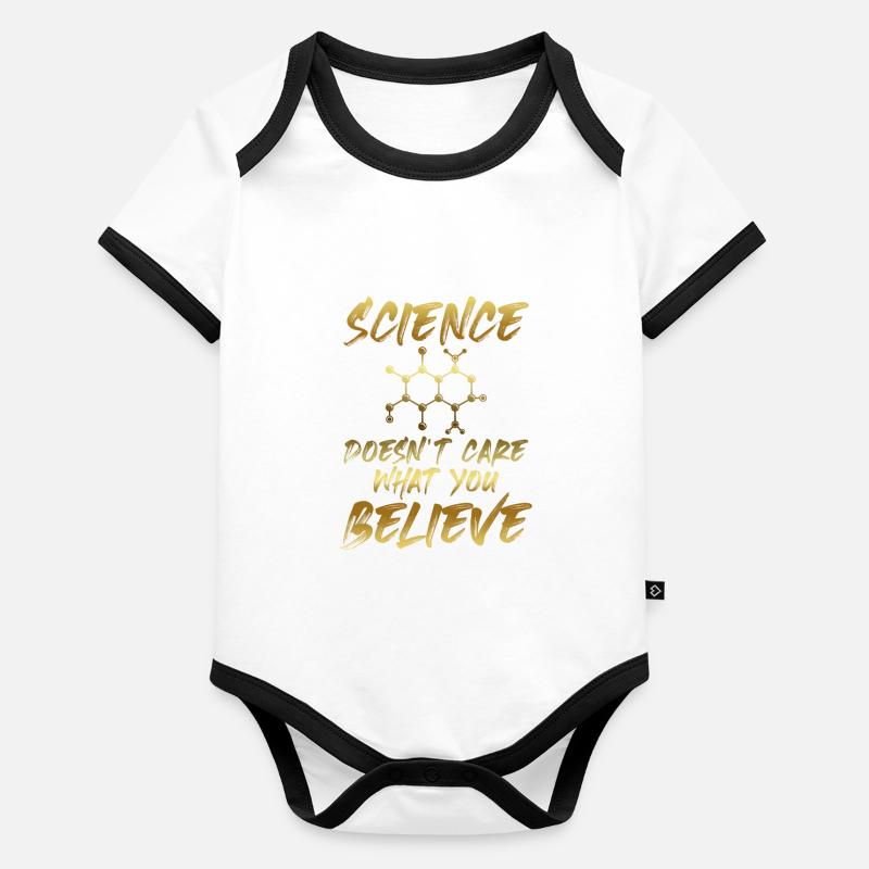 la foi scientifique Body Bébé bio contrasté manches courtes