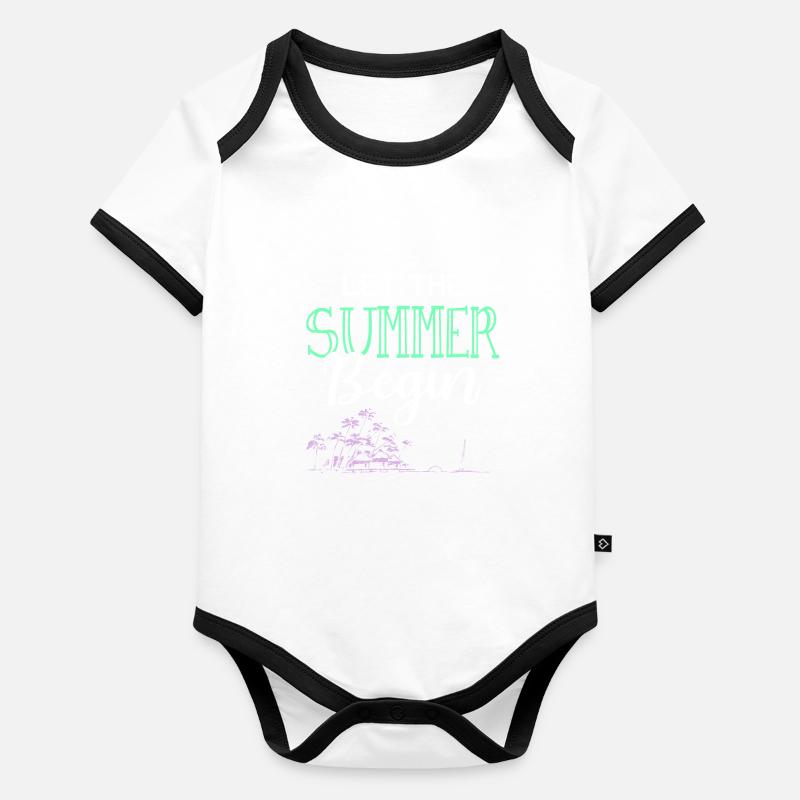let the summer begin Organic Baby Contrasting Bodysuit