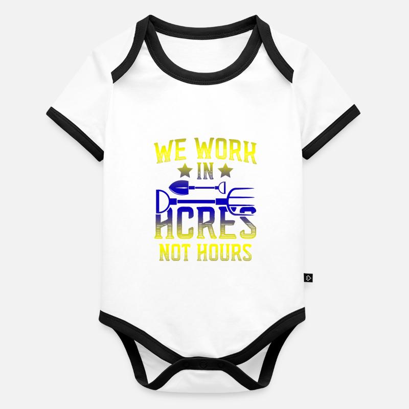 Farmer work Organic Baby Contrasting Bodysuit