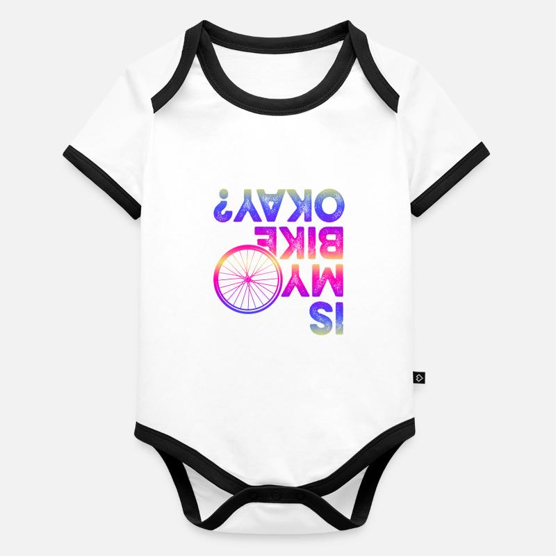 bicycle slogan Organic Baby Contrasting Bodysuit