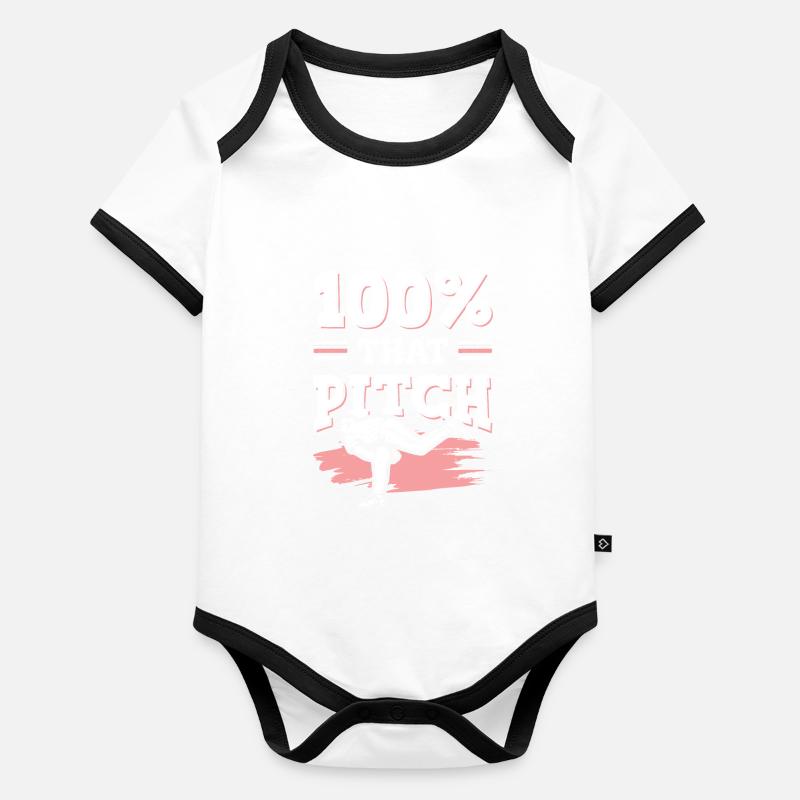 Terrain de baseball Body Bébé bio contrasté manches courtes