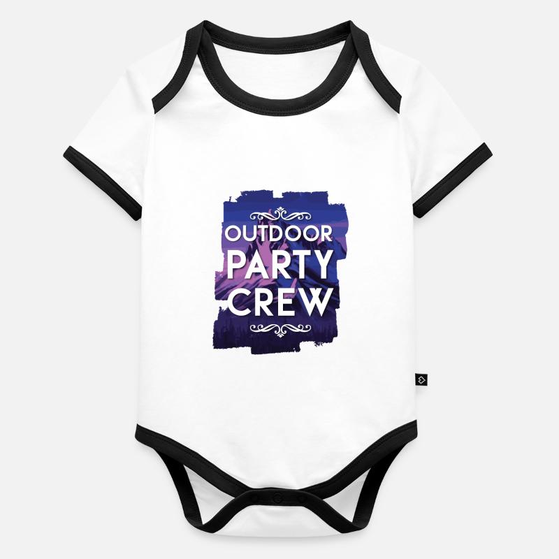 Outdoor Party Crew Organic Baby Contrasting Bodysuit