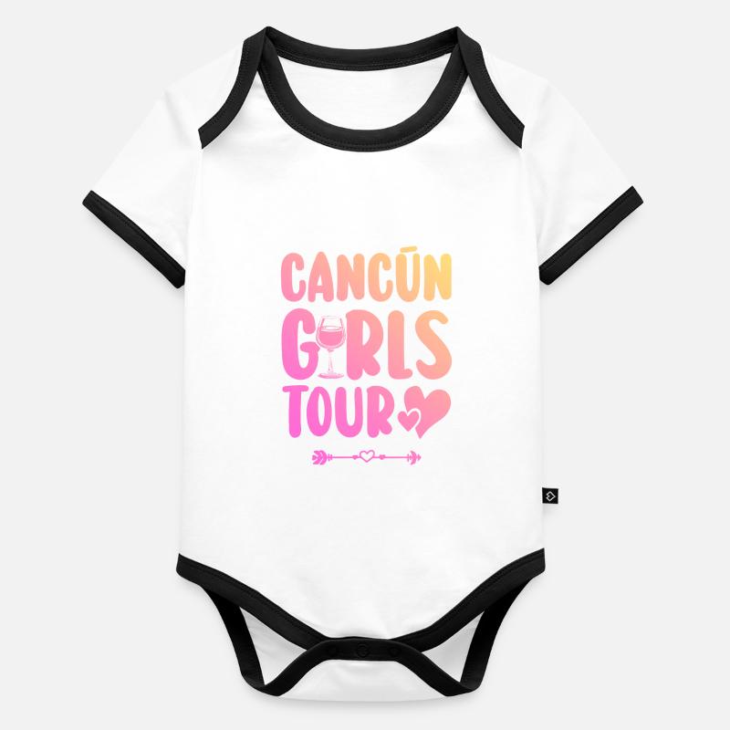 Équipe du parti de Cancun Body Bébé bio contrasté manches courtes