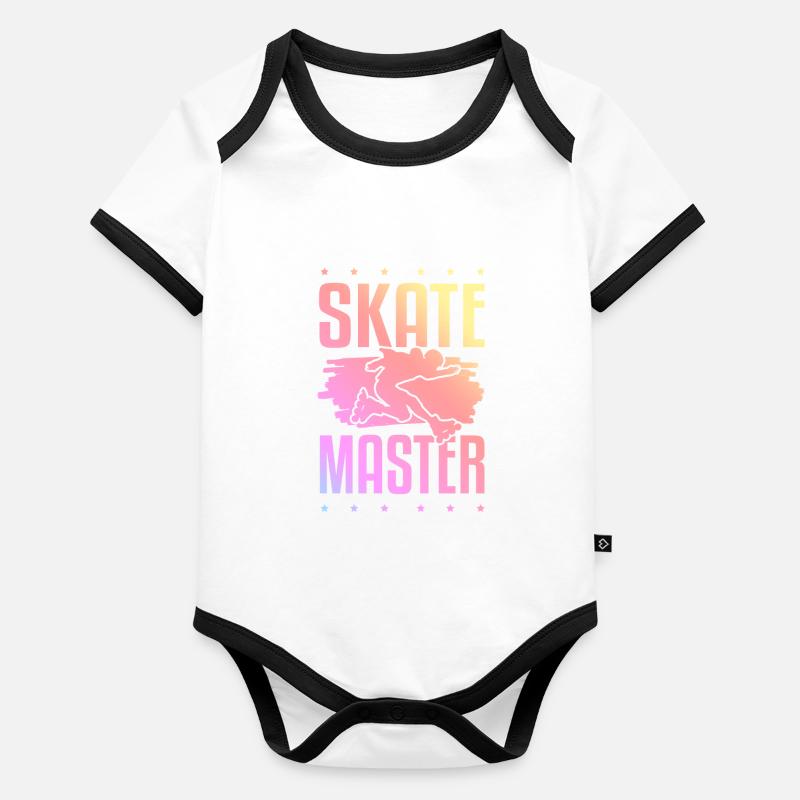 Maître de skate Body Bébé bio contrasté manches courtes