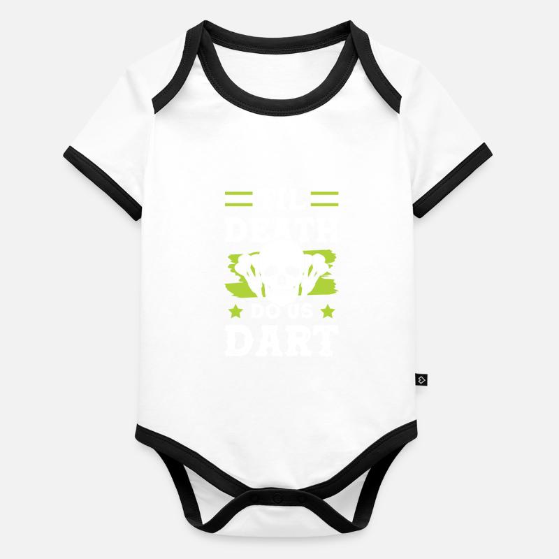 Dart drôle de dicton Body Bébé bio contrasté manches courtes