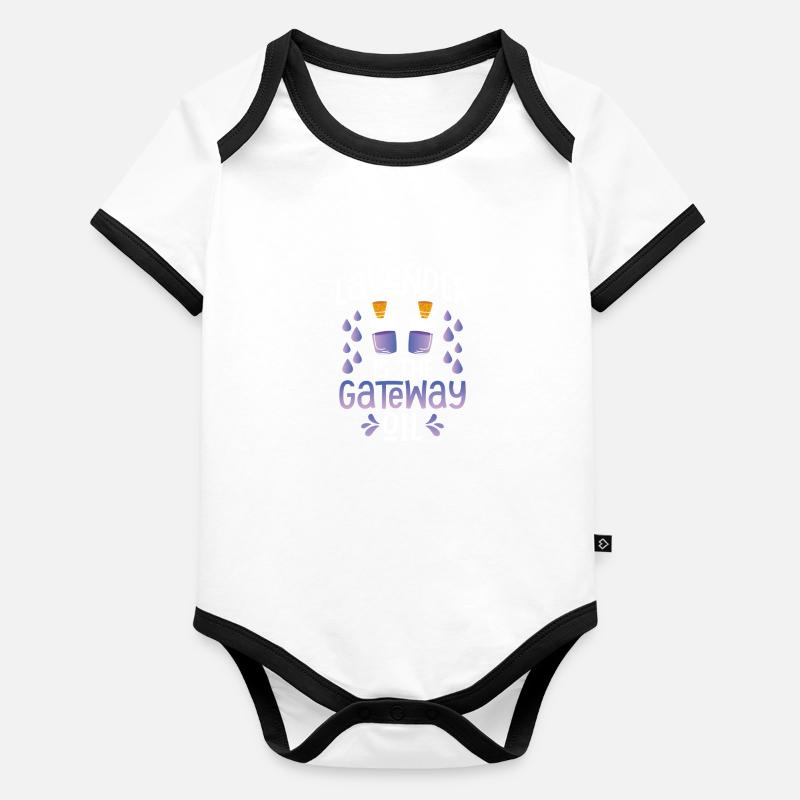 Lavender is Gateway Oil Funny Essential Oils Gift Organic Baby Contrasting Bodysuit