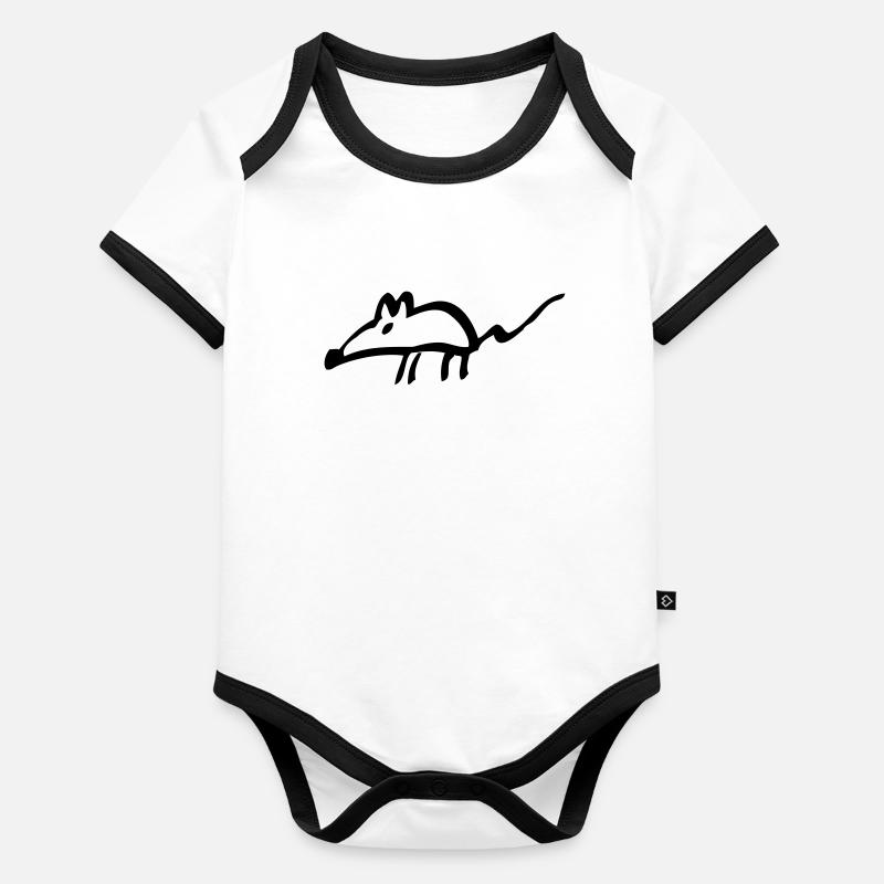 Maus Baby Bio-Kurzarm-Kontrastbody