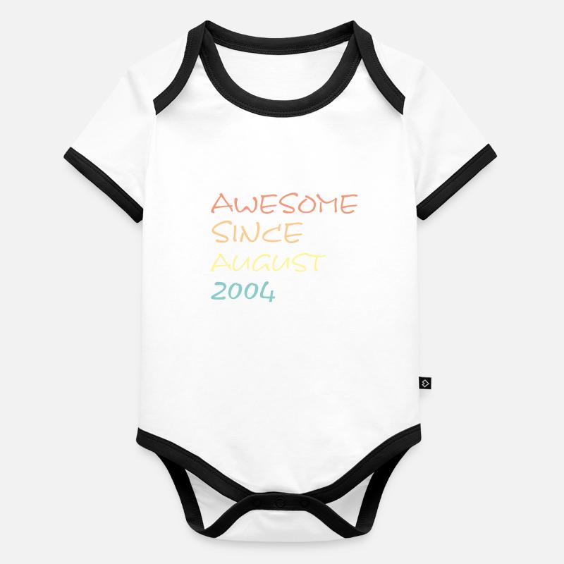 Awesome Since August 2004 Baby Bio-Kurzarm-Kontrastbody