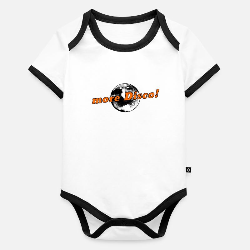 plus de discothèque! Body Bébé bio contrasté manches courtes