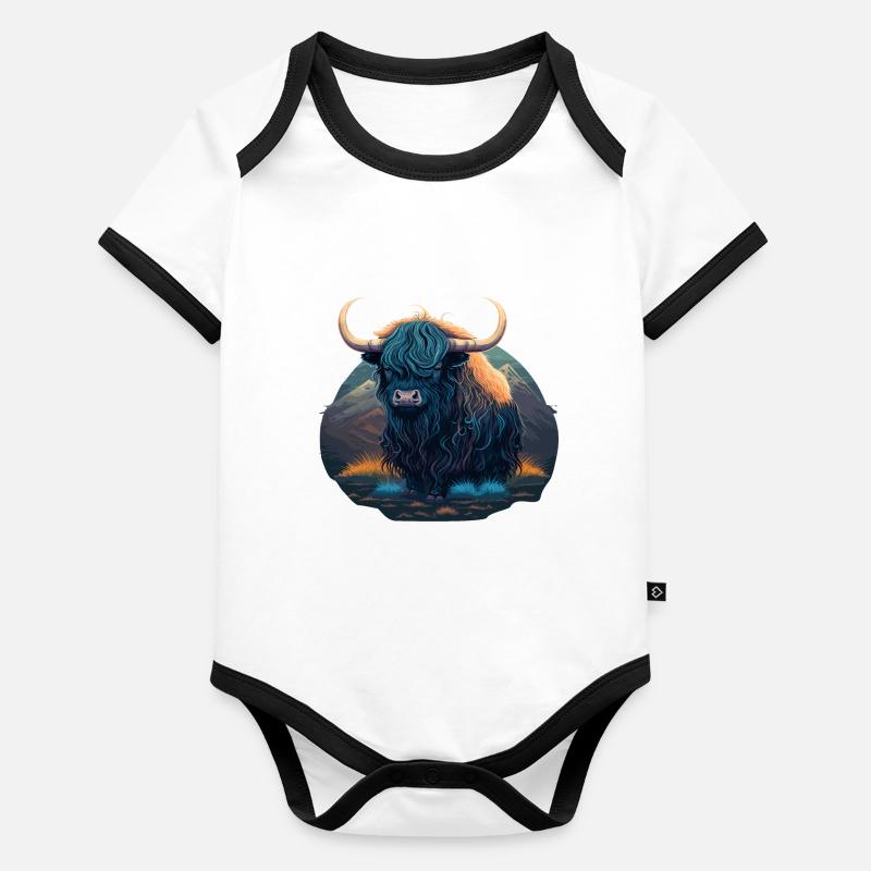 Jak Body Bébé bio contrasté manches courtes