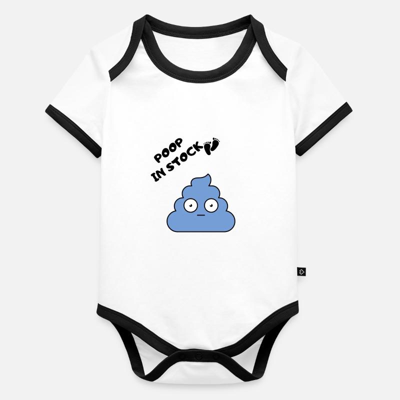 caca Body Bébé bio contrasté manches courtes