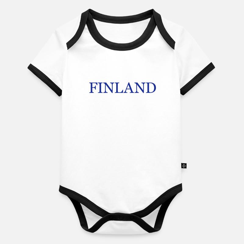 Finnland Baby Bio-Kurzarm-Kontrastbody