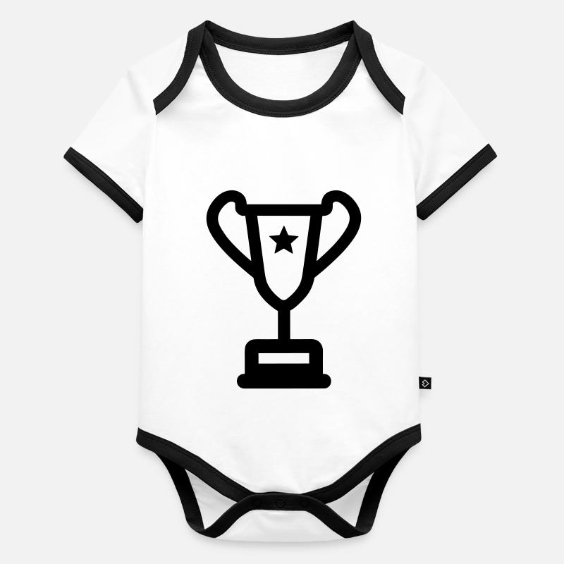 trophée Body Bébé bio contrasté manches courtes