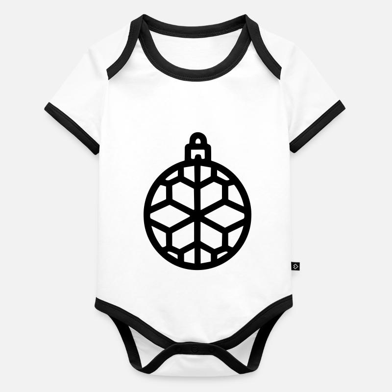 Christmas Ball Organic Baby Contrasting Bodysuit