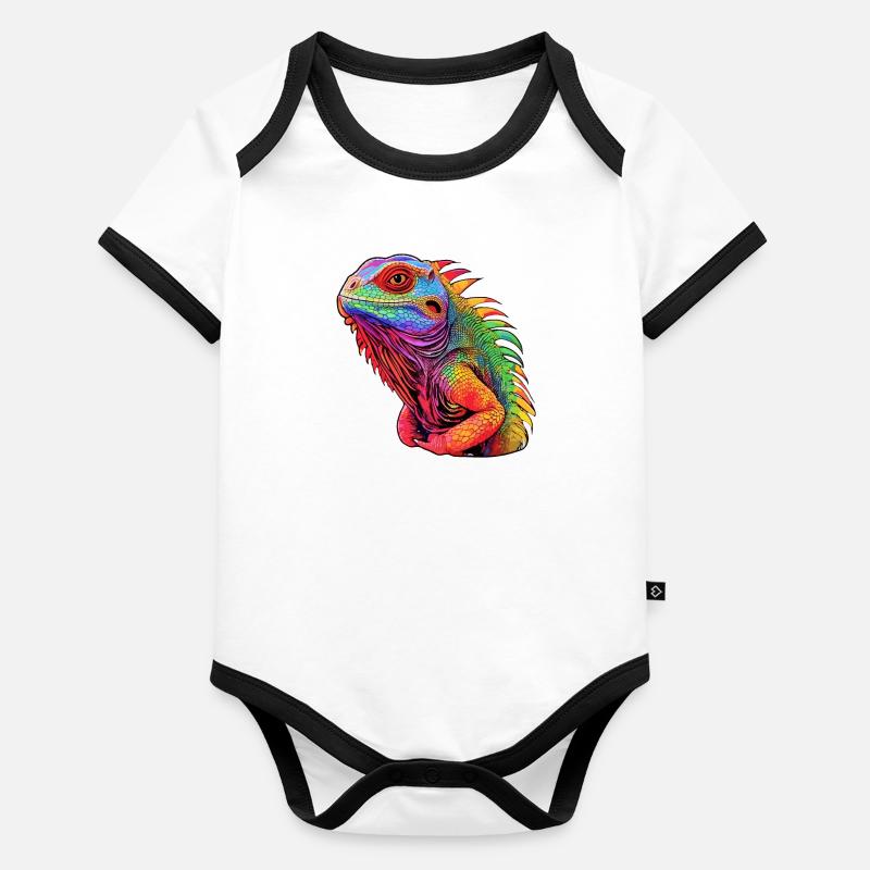 Leguana -Strahlungsoase Baby Bio-Kurzarm-Kontrastbody