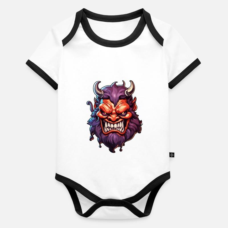 Devil / Hell / Horror / Devilish / Evil Organic Baby Contrasting Bodysuit