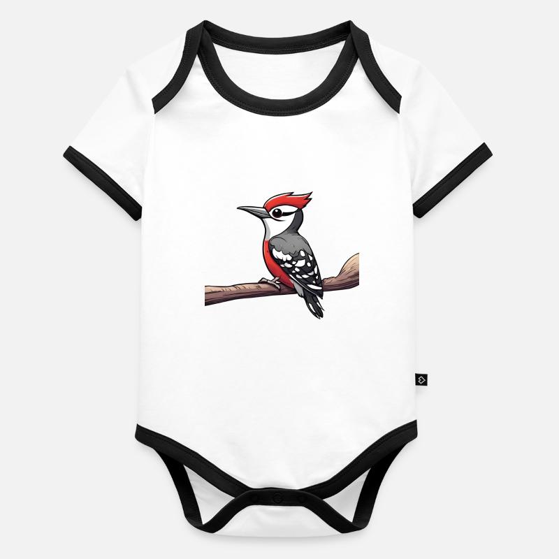 Specht Baby Bio-Kurzarm-Kontrastbody