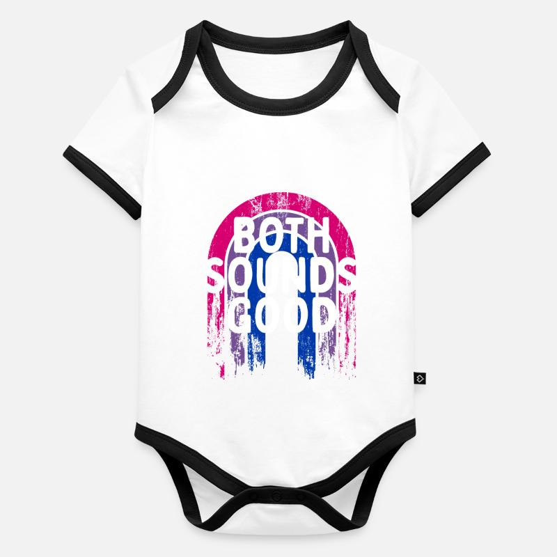 Both Sounds Good Bisexual LGBTQ Bi Pride Funny Baby Bio-Kurzarm-Kontrastbody