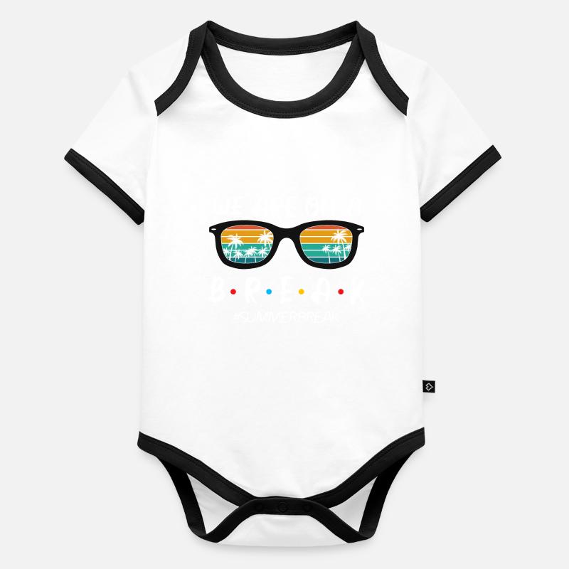 We are on a summer break Organic Baby Contrasting Bodysuit