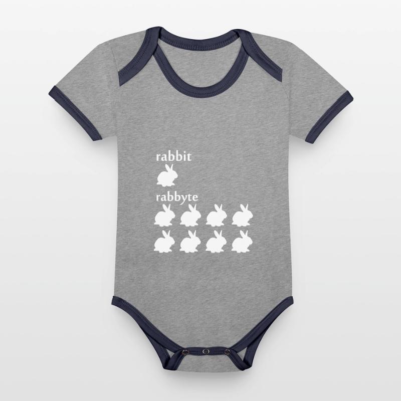Programmierer Informatiker byte Rabbit Geschenk Baby Bio-Kurzarm-Kontrastbody
