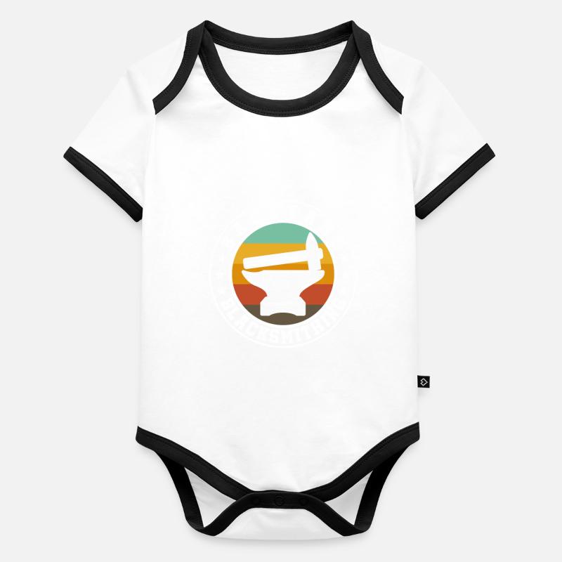 Forgeur forgeur de la cour arrière Body Bébé bio contrasté manches courtes