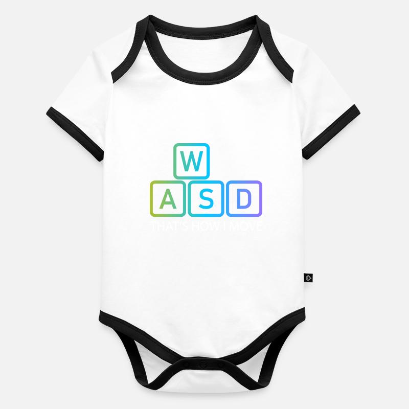 WASD Gaming Gaming Video Game, PC, Computer Organic Baby Contrasting Bodysuit