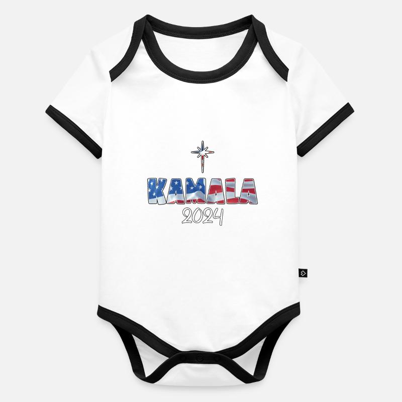 Kamala Harris 2024 For President Organic Baby Contrasting Bodysuit