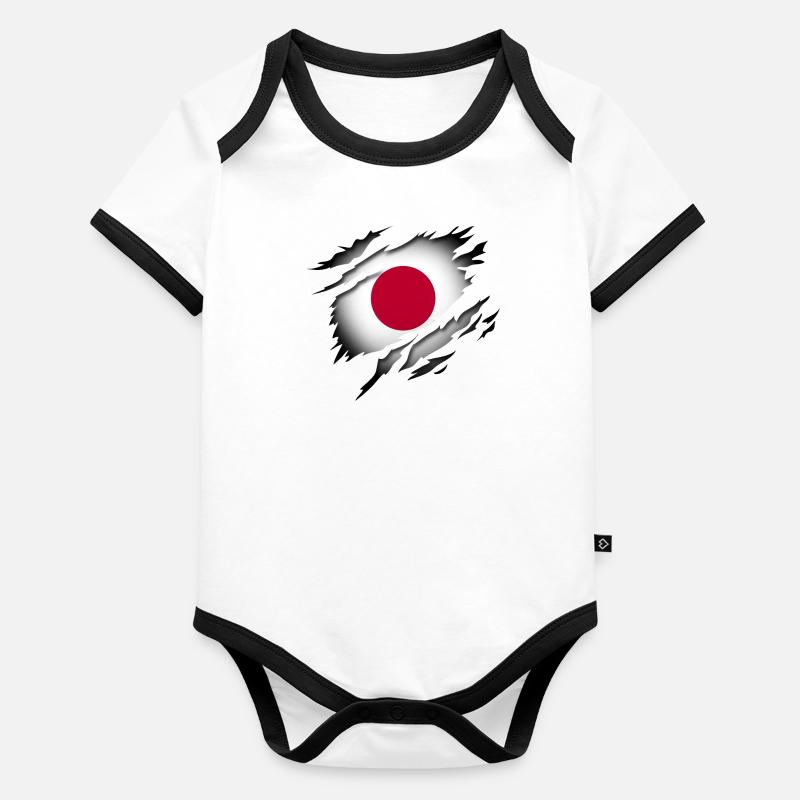 Japan at heart Organic Baby Contrasting Bodysuit