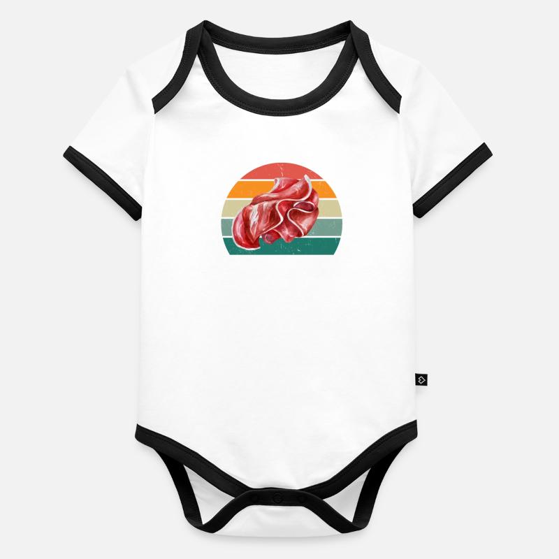 Butcher Fleischer Wurst rind Fleischerei Fleischerei Fleisch Organic Baby Contrasting Bodysuit