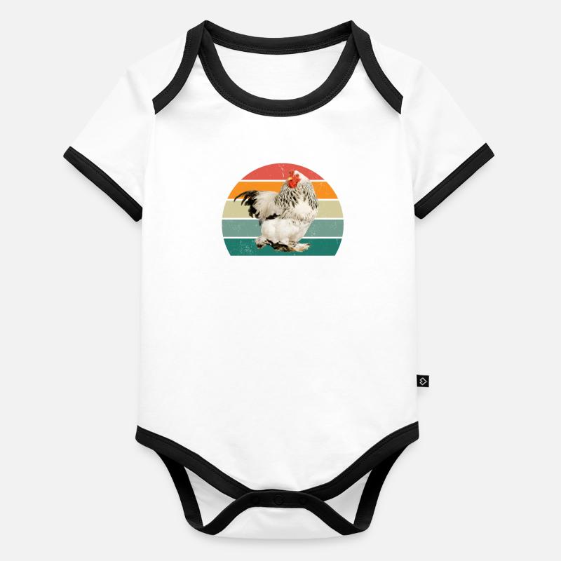 Rooster Hen Egg Eggs Chicks Chicken Coop Stall Chicken Chicken Organic Baby Contrasting Bodysuit
