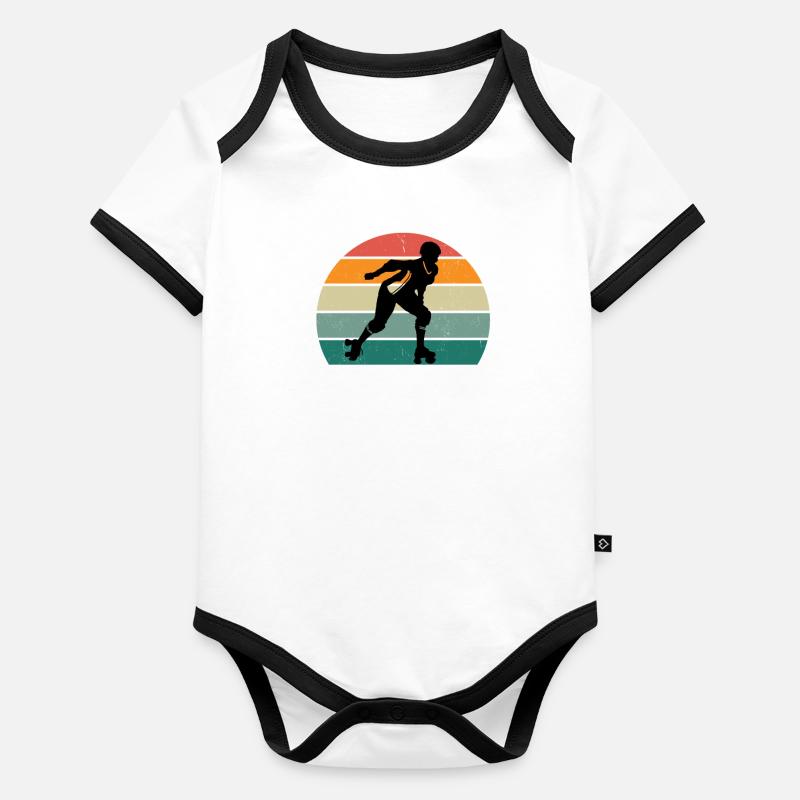 Inline Skating Skater Skater Inliner Roller Skates Organic Baby Contrasting Bodysuit