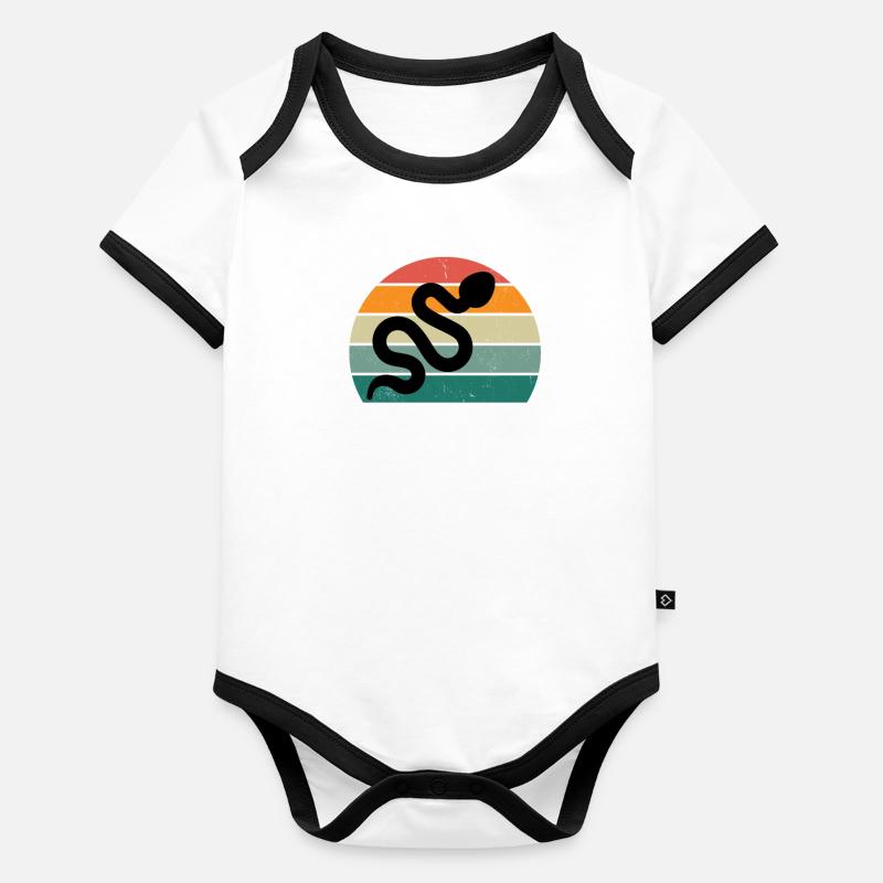 Snake Boa Reptiles Strangler Snake Poisonous Snake Organic Baby Contrasting Bodysuit