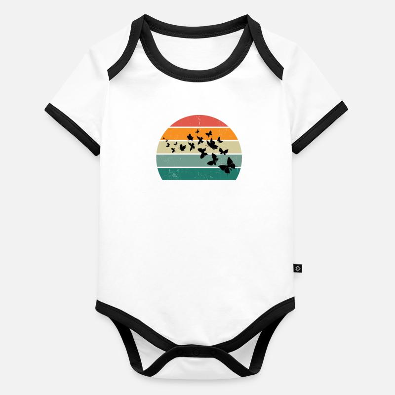 Butterfly Caterpillar Caterpillar Cocoon Fly Flower Organic Baby Contrasting Bodysuit