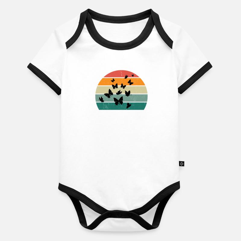 Butterfly Caterpillar Caterpillar Cocoon Fly Flower Organic Baby Contrasting Bodysuit