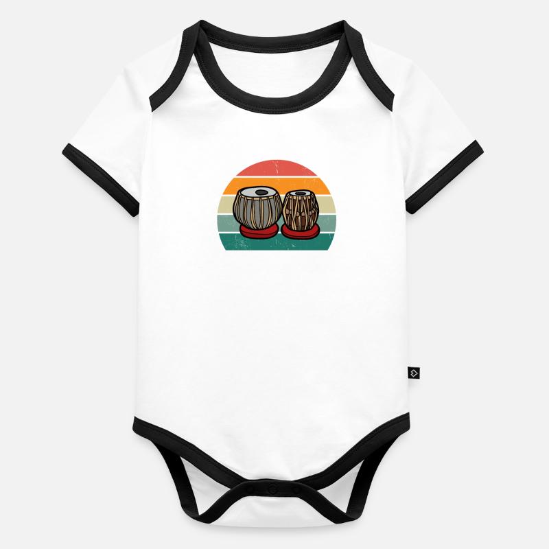 tablas tablaplayer tablaplayer drum tabla Organic Baby Contrasting Bodysuit