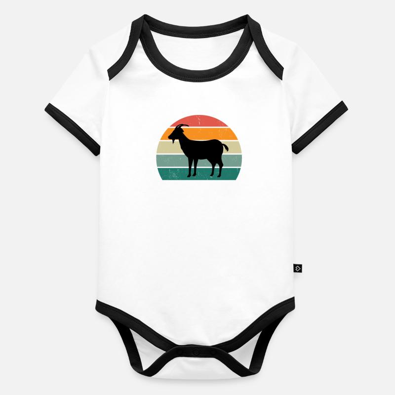 chevreau chevreau gémit chèvre Body Bébé bio contrasté manches courtes
