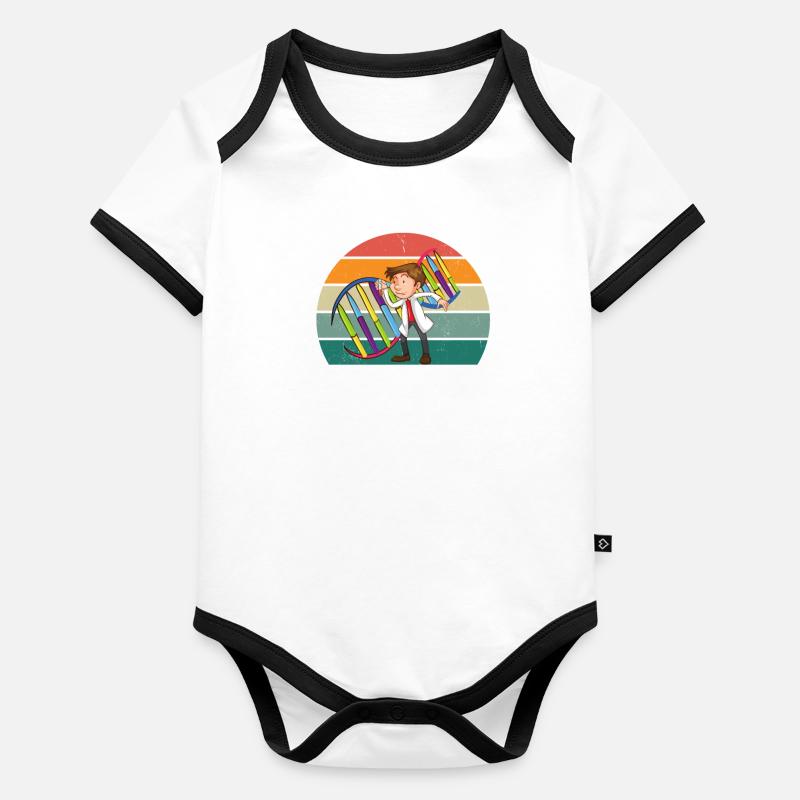 science scientist research knowledge Organic Baby Contrasting Bodysuit