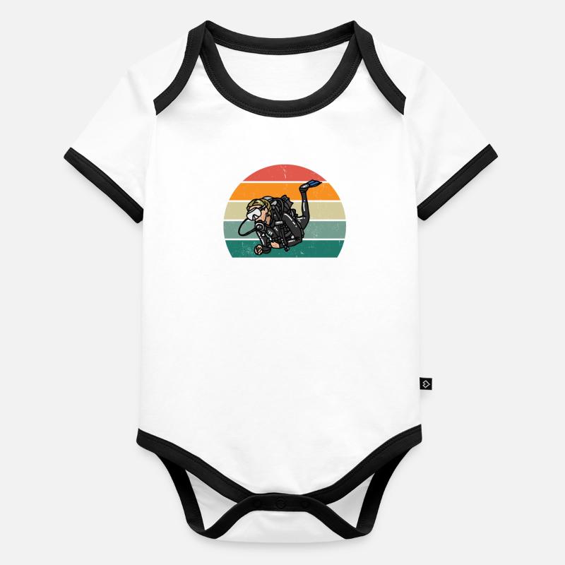 Diver Diver Dive Oxygen Diving Organic Baby Contrasting Bodysuit