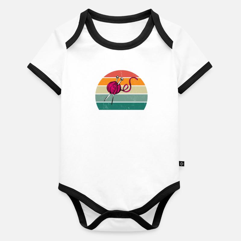 knitting knitter seamstressin sewing sewing needle Organic Baby Contrasting Bodysuit