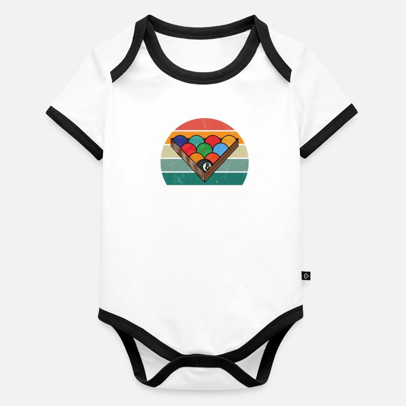Billiard Queue Billiardtisch Kugel Tasche Snooker Baby Bio-Kurzarm-Kontrastbody